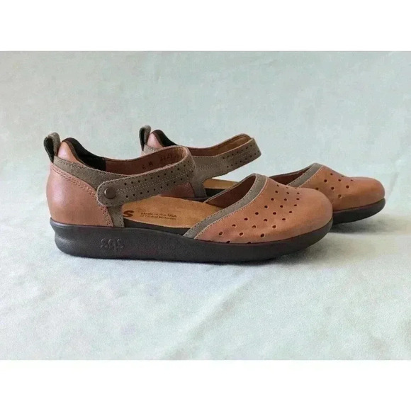 SAS Women Eden Leather Clogs Mary Jane Platform Leather Shoes Sz 6M Retail $251 - Picture 3 of 11